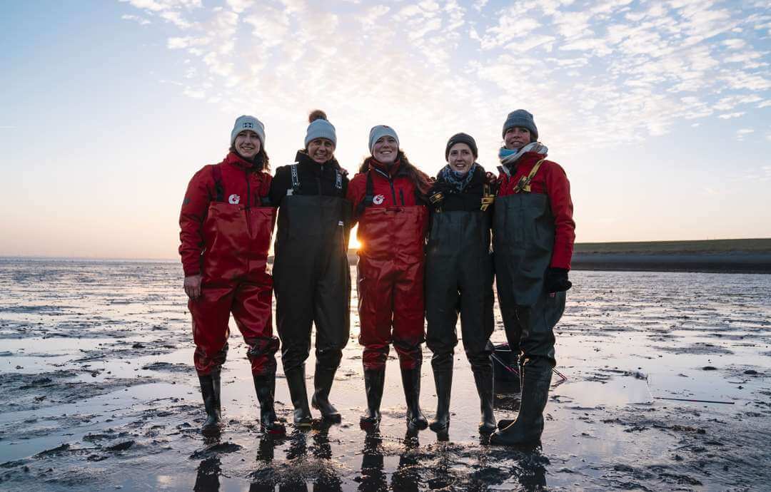 Sea Ranger Service ja Purina Europe -tiimien jäseniä Alankomaissa.