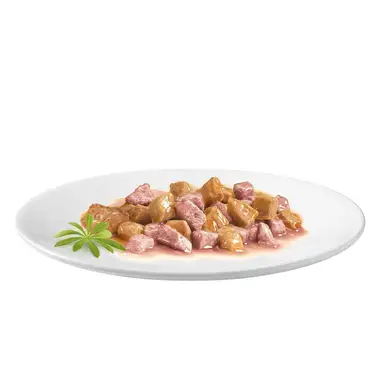 GOURMET® Gold Paloja kastikkeessa sisältää Lohta & Kanaa