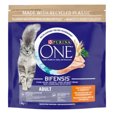 Purina ONE Adult, Runsaasti Kanaa ja Täysjyväviljaa 1,5kg