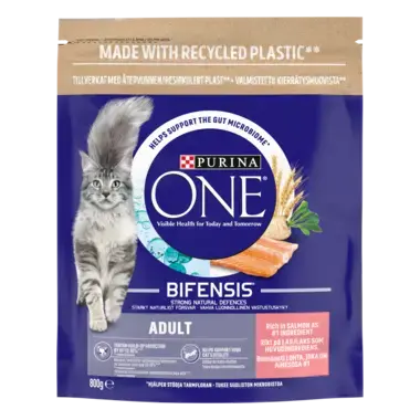 Purina ONE Adult, Sisältää runsaasti Lohta ja Täysjyvää 800g