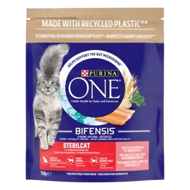 Purina ONE Sterilcat, Runsaasti Lohta ja Vehnää 750g