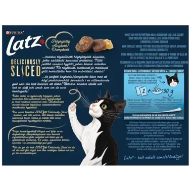 Latz® Deliciously Sliced Farm Selection -kissan märkäruoka hyytelössä